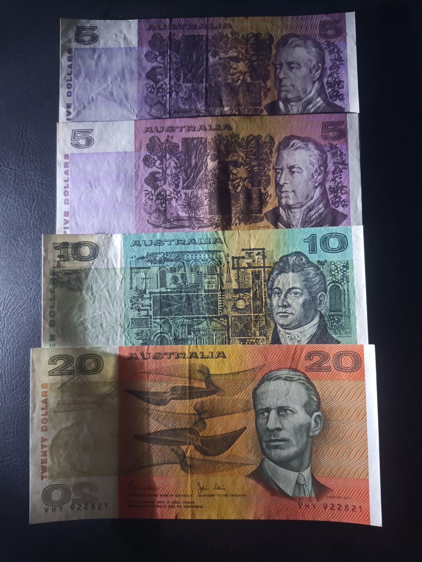 【年后首拍！】2026二月第三期，总217期 澳大利亚纸币批量四张流通品相—AUNC