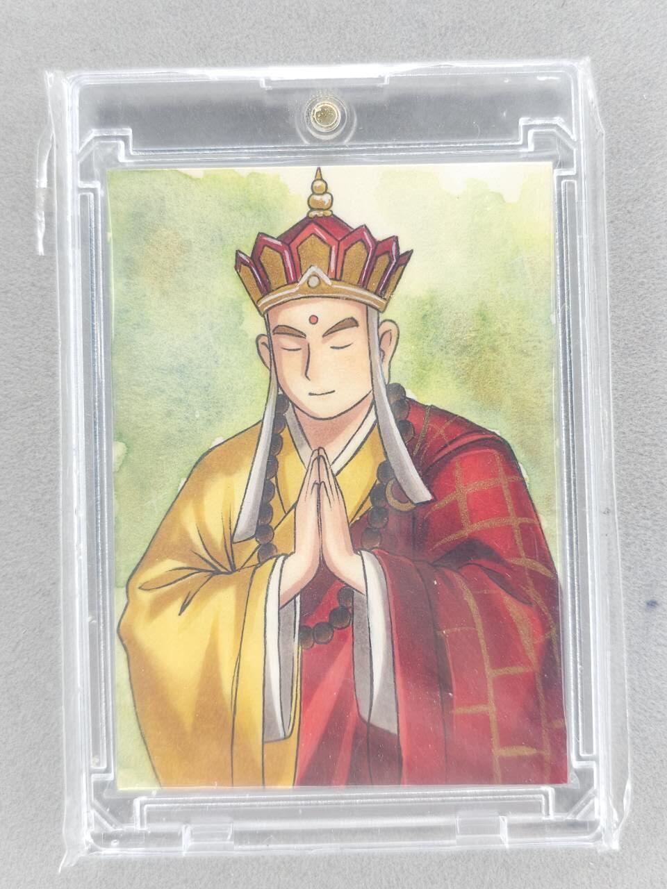 买就送PR！！龙虎卡牌-七六场（满200元包邮，无佣金，每周六结拍，欢迎送拍） 【亲签】手绘卡 唐僧 画师:小七