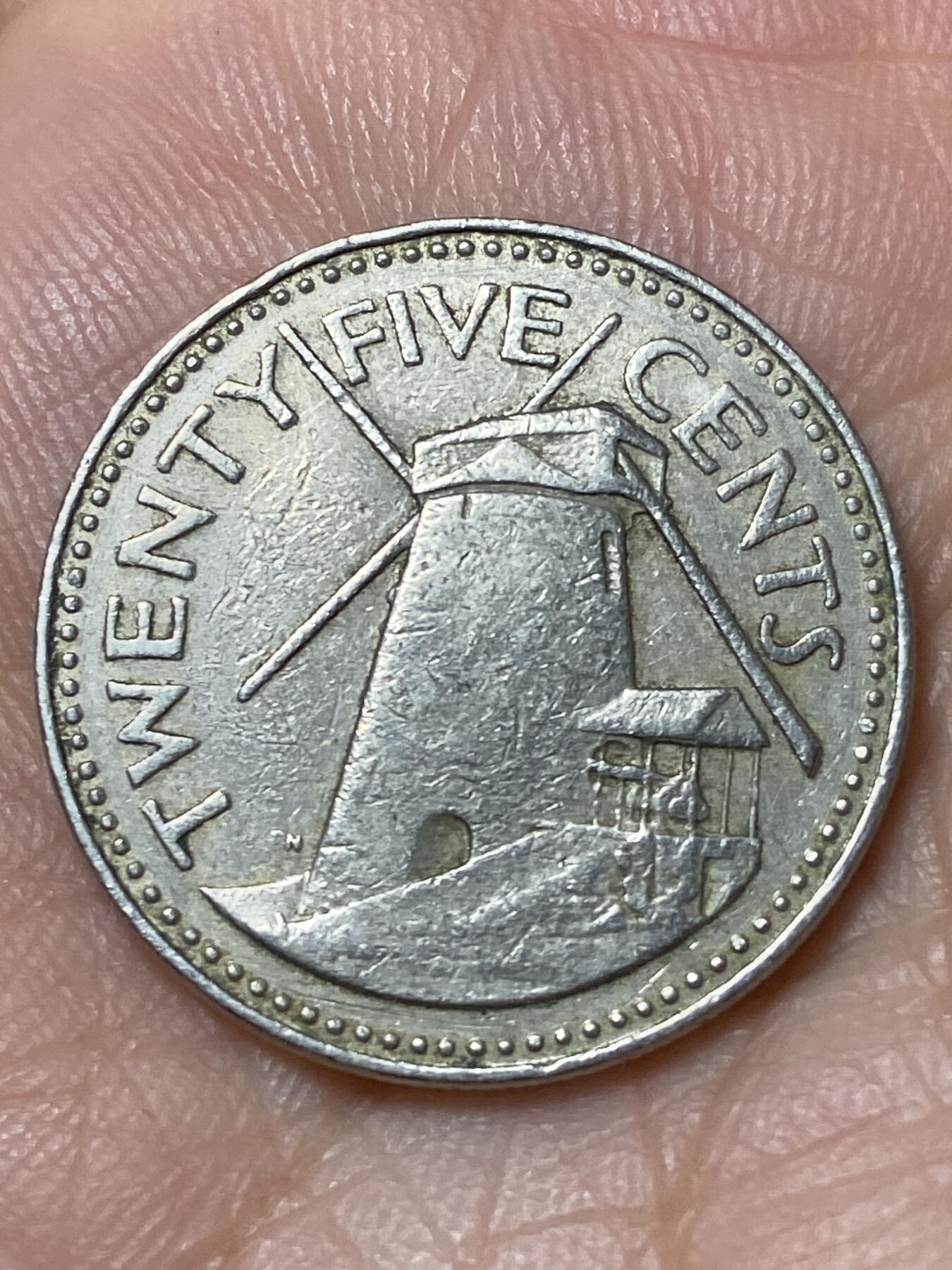 2026年第三十一场(总第二百场)英国一线回流散币新春特拍第三场(免佣金) 巴巴多斯🇧🇧1980年25分(第一版)