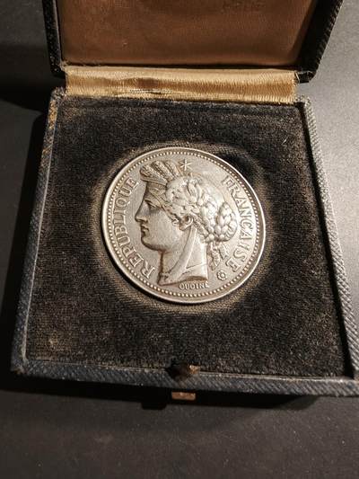 老王徽章第184期 - 法国行政法院大银章     原盒     925银1976年实发      直径41mm     重量36.1g