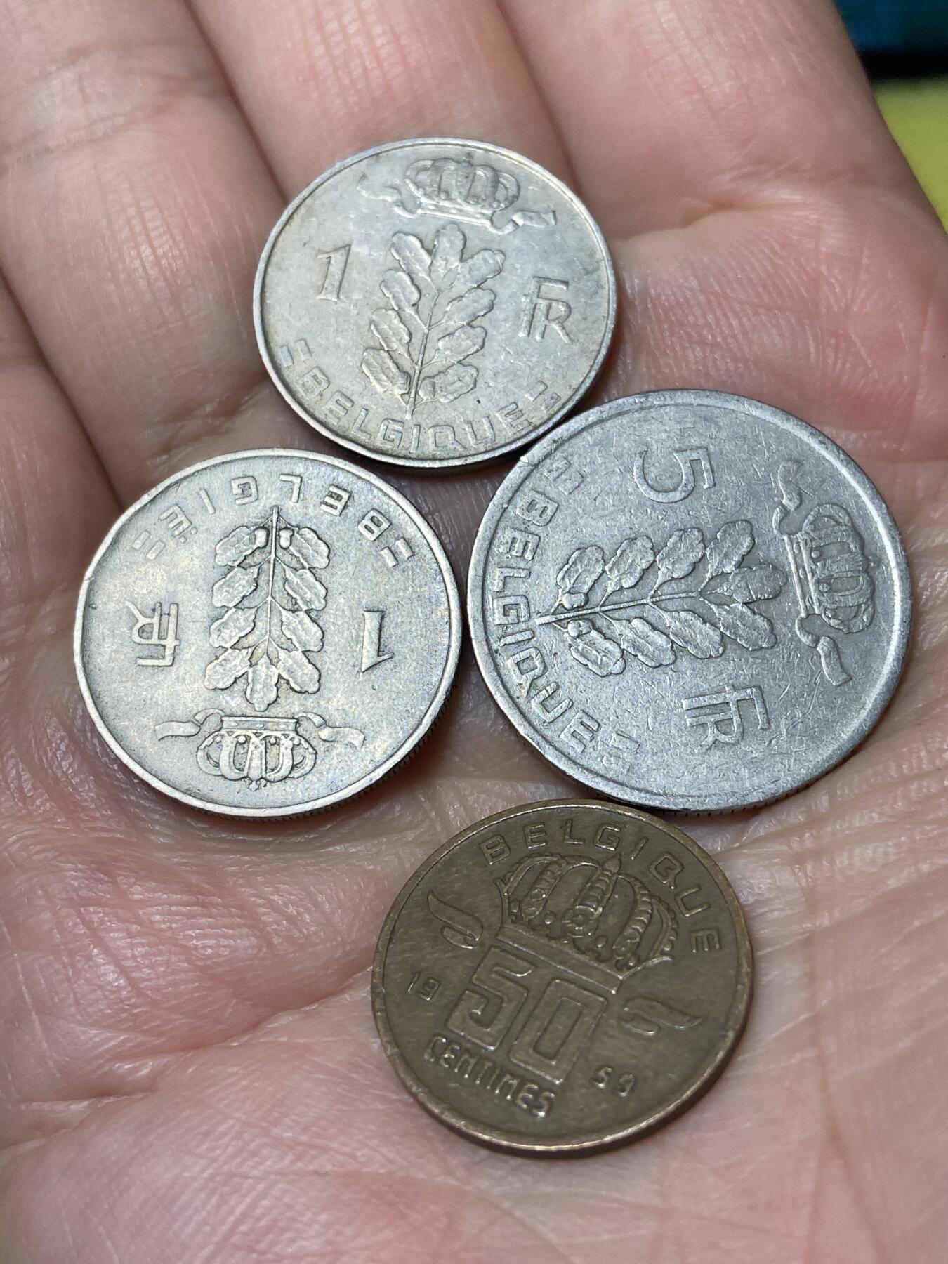 2026年第三十一场(总第二百场)英国一线回流散币新春特拍第三场(免佣金) 比利时🇧🇪4枚：1952年1法郎，1949年5法郎，1959年50分(博杜安一世早期年份))