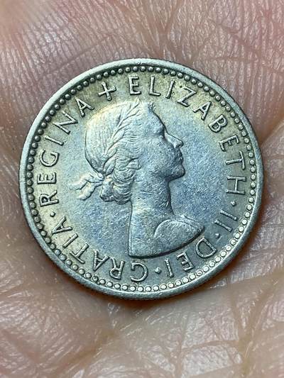 2026年第三十一场(总第二百场)英国一线回流散币新春特拍第三场(免佣金) 英国🇬🇧1954年6便士(伊丽莎白二世青年桂冠第二版，首发年)