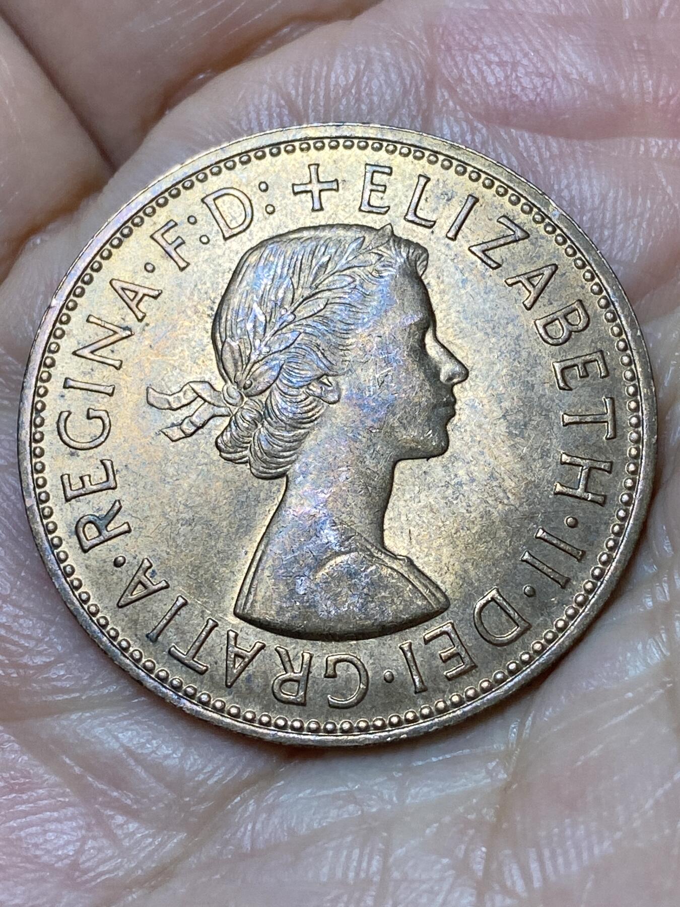 2026年第三十一场(总第二百场)英国一线回流散币新春特拍第三场(免佣金) 原光好品–英国🇬🇧1967年1便士(伊丽莎白二世青年桂冠第二版，普制币关门年)