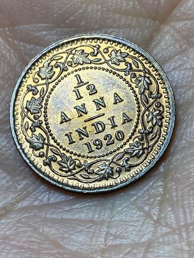 2026年第三十一场(总第二百场)英国一线回流散币新春特拍第三场(免佣金) - 原光好品–英属印度1920年1/12安娜(乔治五世时期，c版加尔各答造)