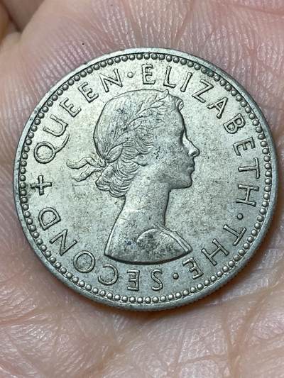 2026年第三十一场(总第二百场)英国一线回流散币新春特拍第三场(免佣金) 新西兰🇳🇿1964年1先令(伊丽莎白二世青年桂冠第二版)