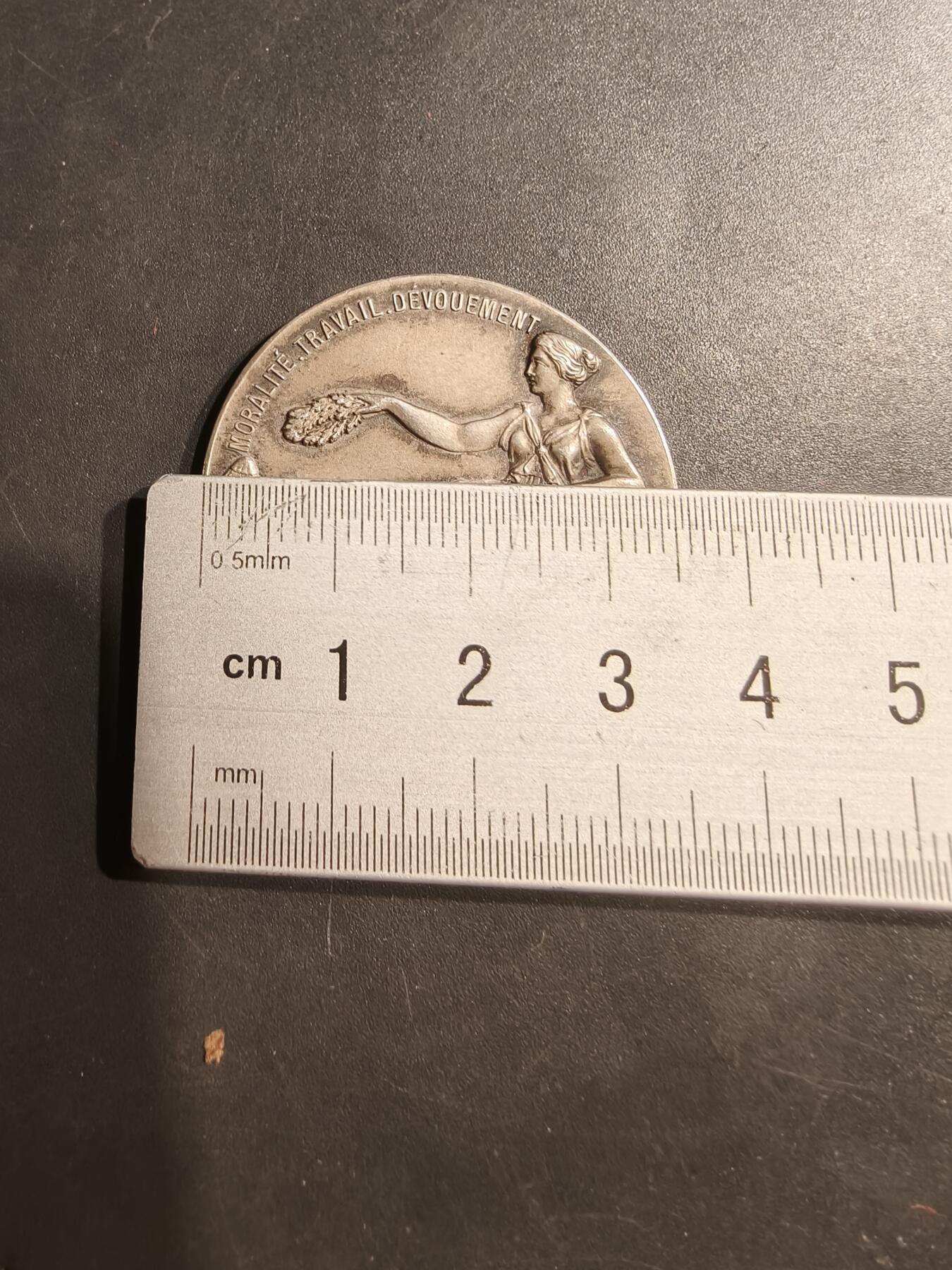 老王徽章第184期 法国国家工业促进会大银章     950银     1924年实发    直径36mm    重量20g