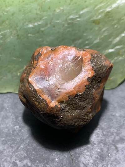 精美川料红皮开窗料荔枝冻南红玛瑙原石一颗 - 精美川料红皮开窗料荔枝冻南红玛瑙原石一颗