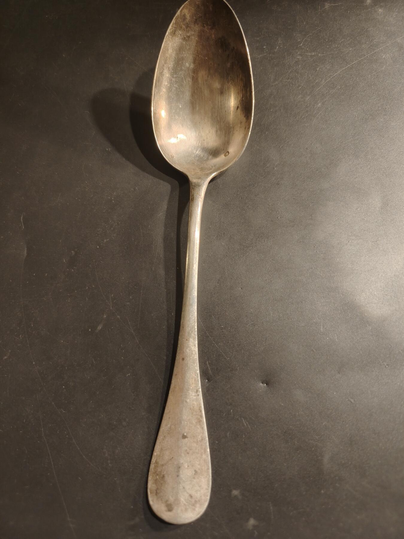 老王徽章第184期 法国银餐勺    密涅瓦1级银标    950银     61.2g