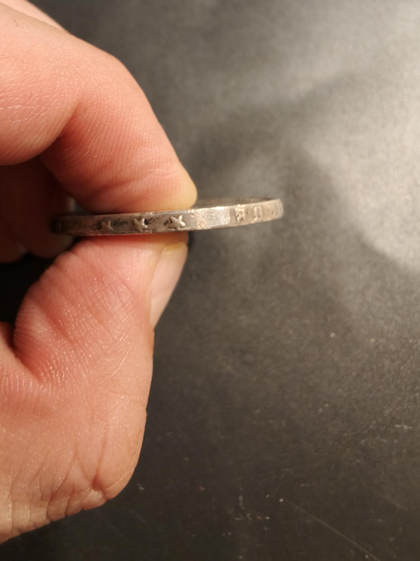 老王徽章第184期 比利时1873年5法郎银币     900银    26.5g