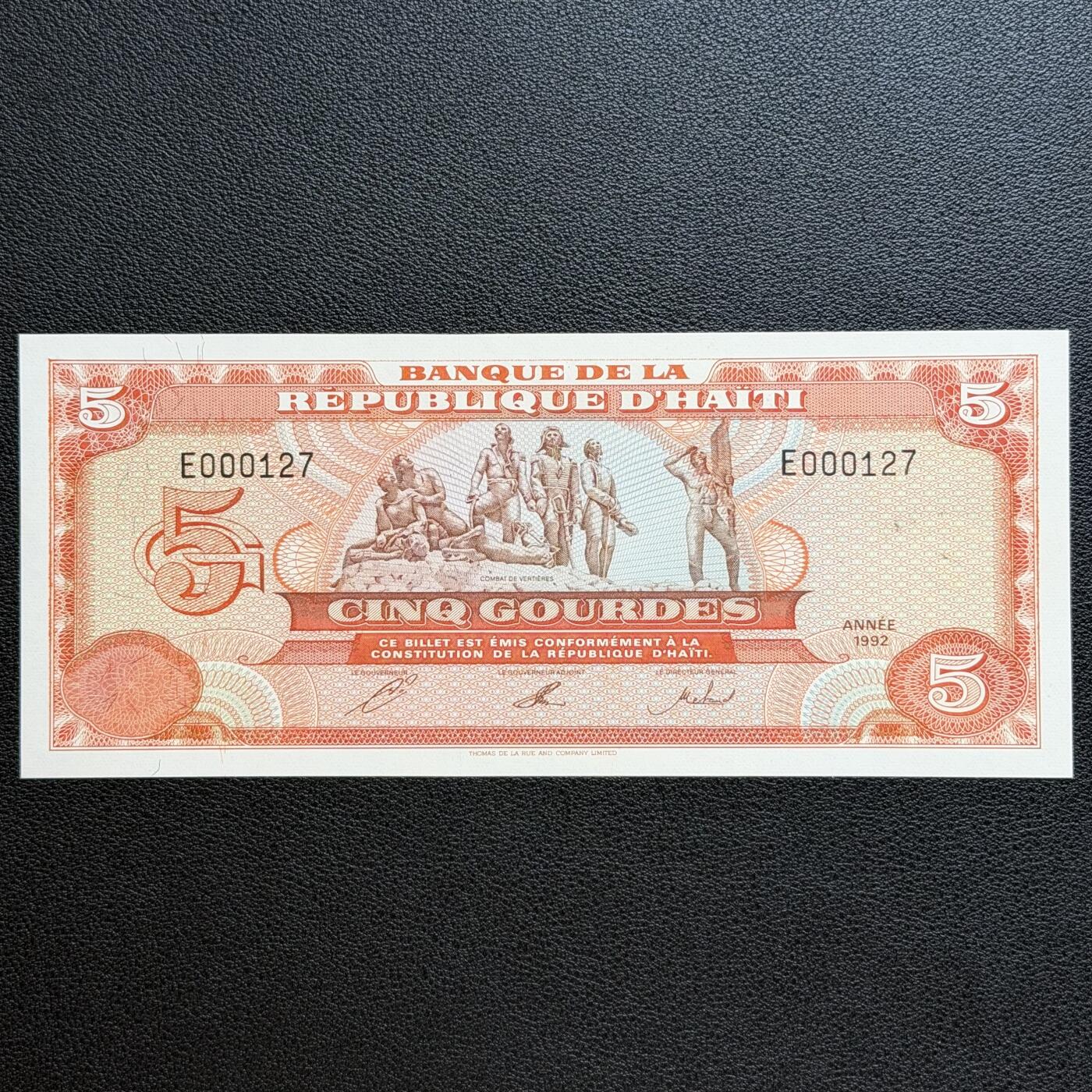 ＜星葵🌻钱币社＞非全新纸币场第70期·3月1日发货 UNC 海地1992年5古德纸币