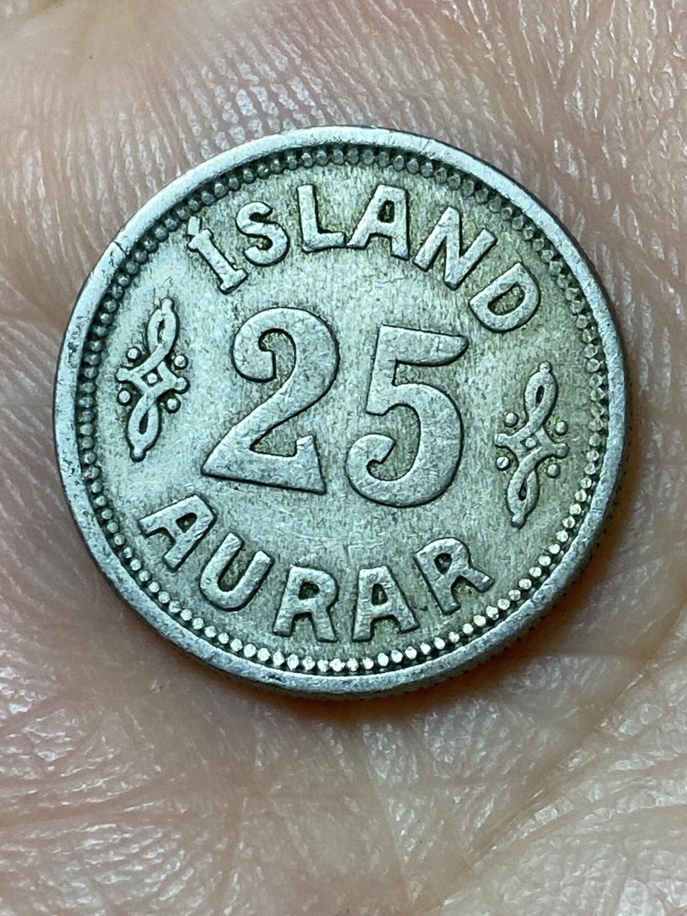 2026年第三十一场(总第二百场)英国一线回流散币新春特拍第三场(免佣金) 丹属冰岛王国🇮🇸1925年25奥拉(克里斯蒂安十世第一版，HCN; GJ版)