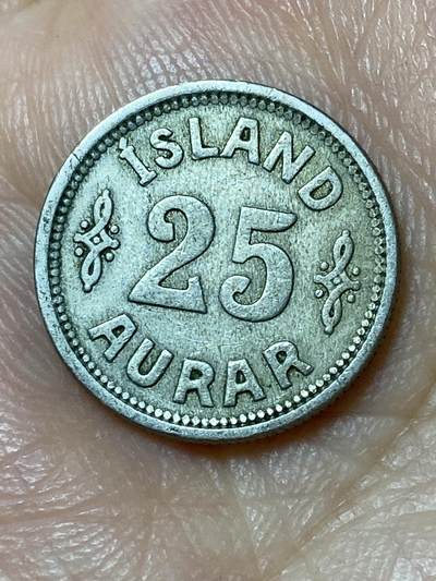 2026年第三十一场(总第二百场)英国一线回流散币新春特拍第三场(免佣金) - 丹属冰岛王国🇮🇸1925年25奥拉(克里斯蒂安十世第一版，HCN; GJ版)