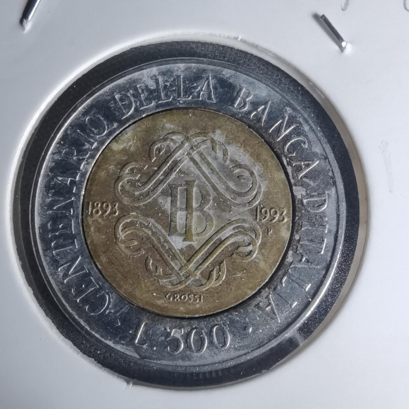 沼泽如烟--第1003场 意大利1993年500里拉纪念币