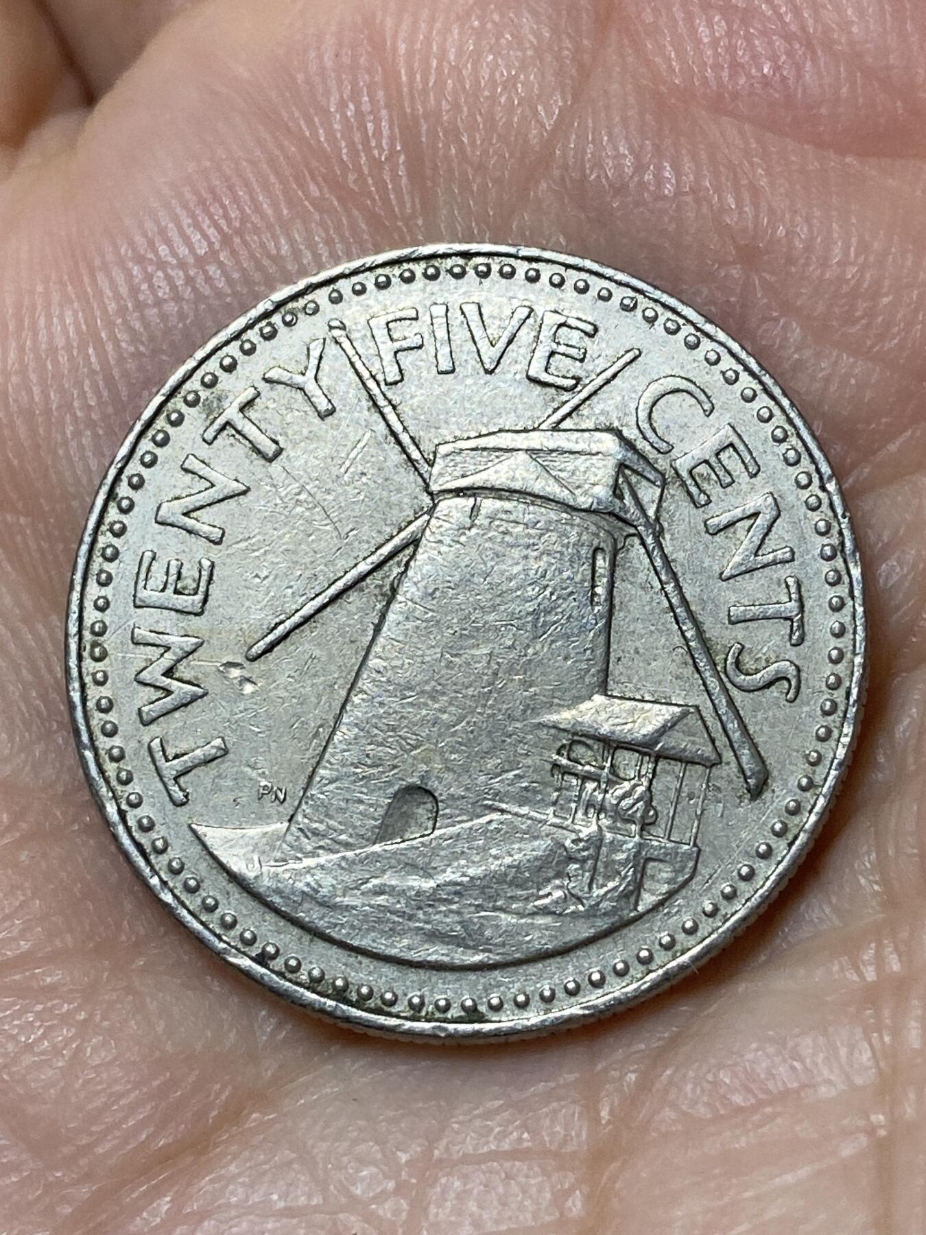 2026年第三十一场(总第二百场)英国一线回流散币新春特拍第三场(免佣金) 巴巴多斯🇧🇧1980年25分(第一版)