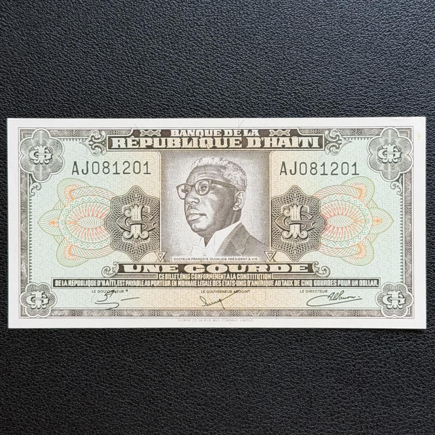 ＜星葵🌻钱币社＞非全新纸币场第70期·3月1日发货 UNC 海地1984-1985年1古德纸币