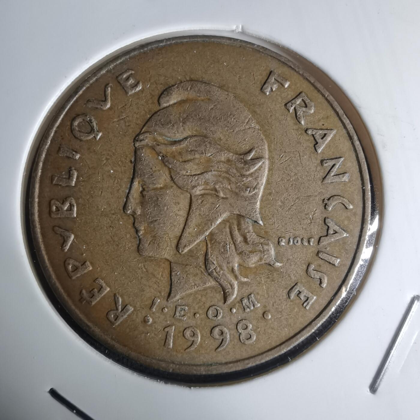 沼泽如烟--第1003场 法属新喀里多尼亚1998年100法郎