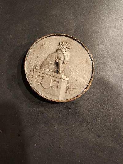 老王徽章第184期 - 法国1925年第32届拉罗谢尔地区节日镀银大铜章    原盒     直径46mm     重量43g