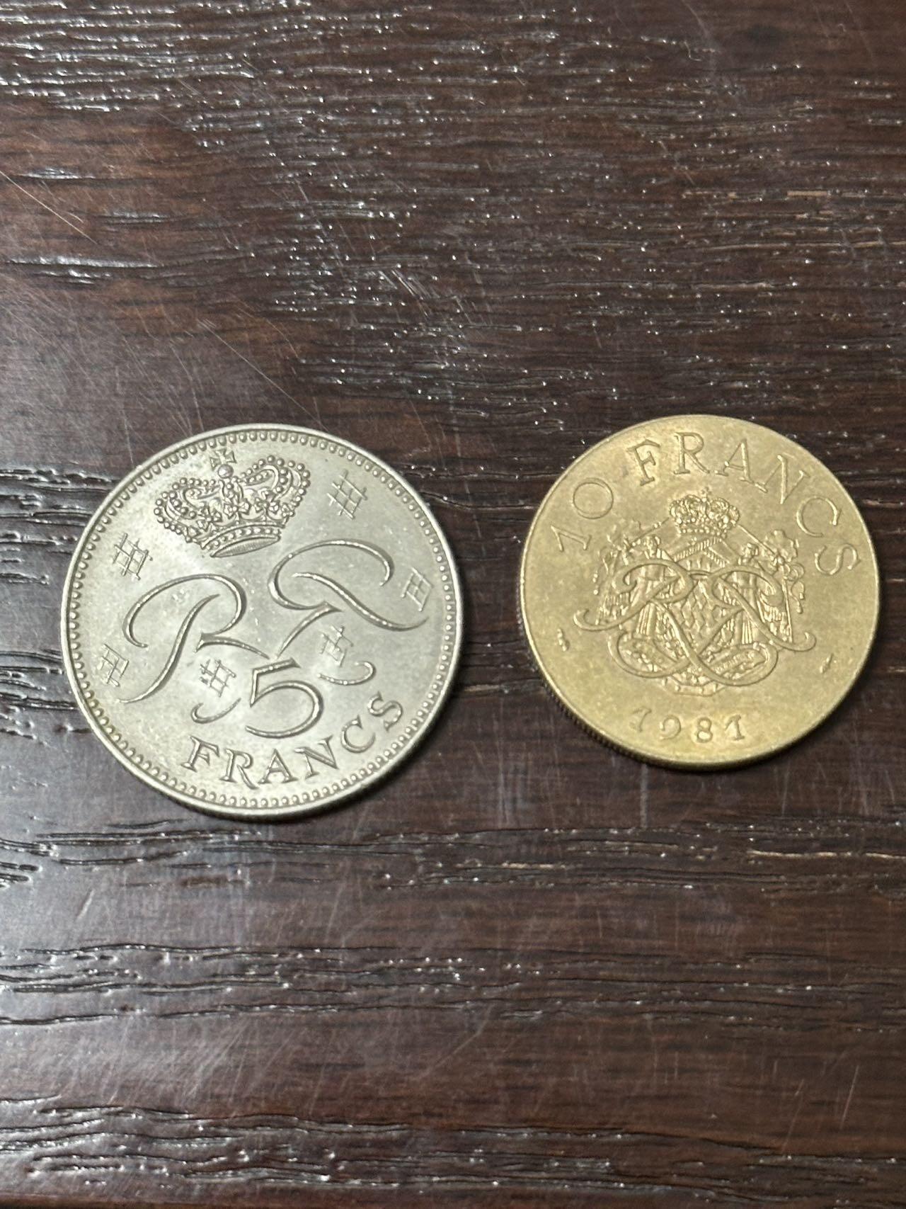 丙午马年开年第一场 摩纳哥法郎，一组两枚！极美品相！