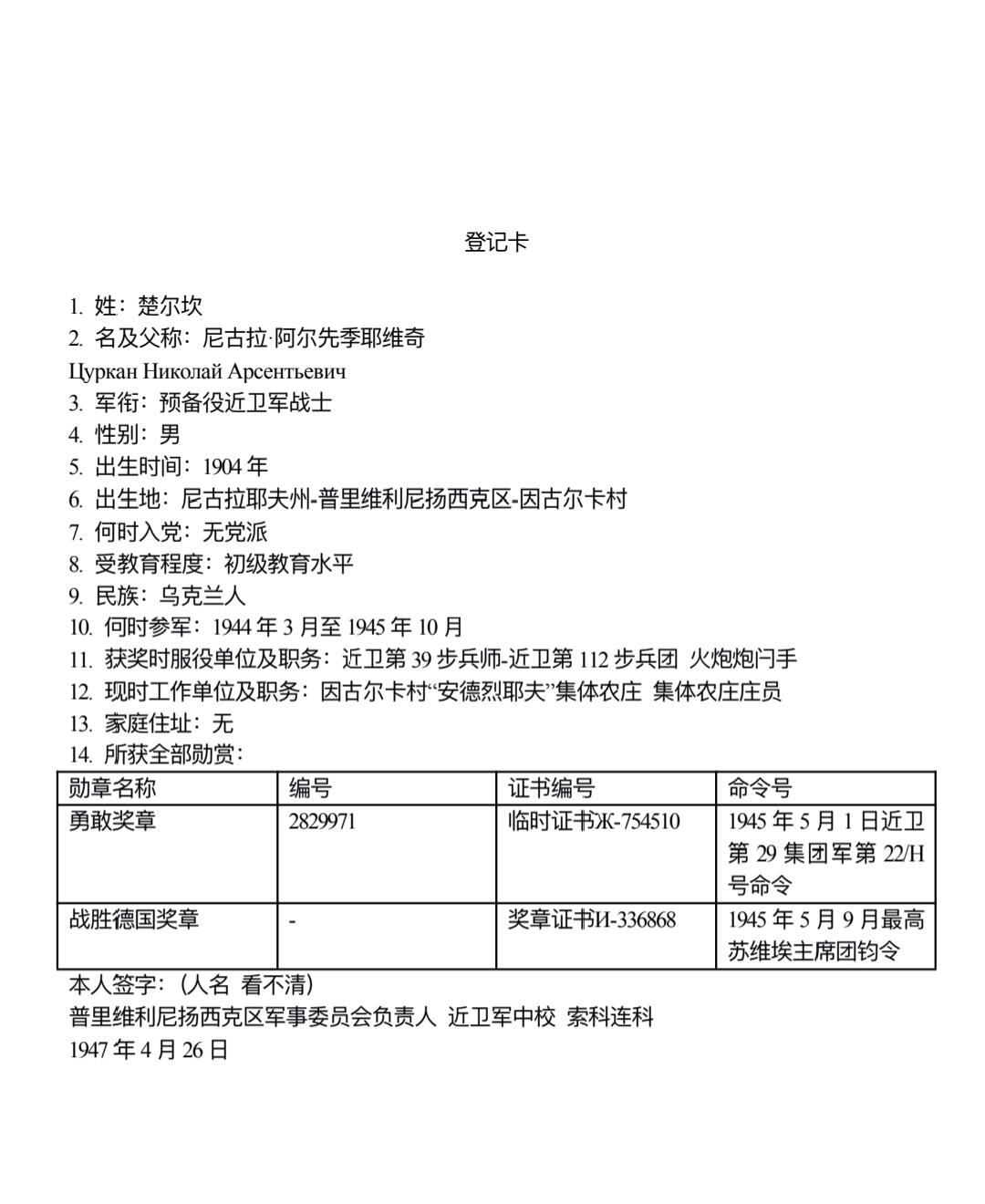 马到成功 迎新年  精品专场 苏联勇敢奖章 带卡