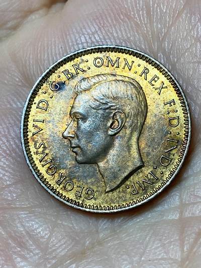 2026年第三十一场(总第二百场)英国一线回流散币新春特拍第三场(免佣金) 光品–英国🇬🇧1939年1法新(乔治六世第一版)