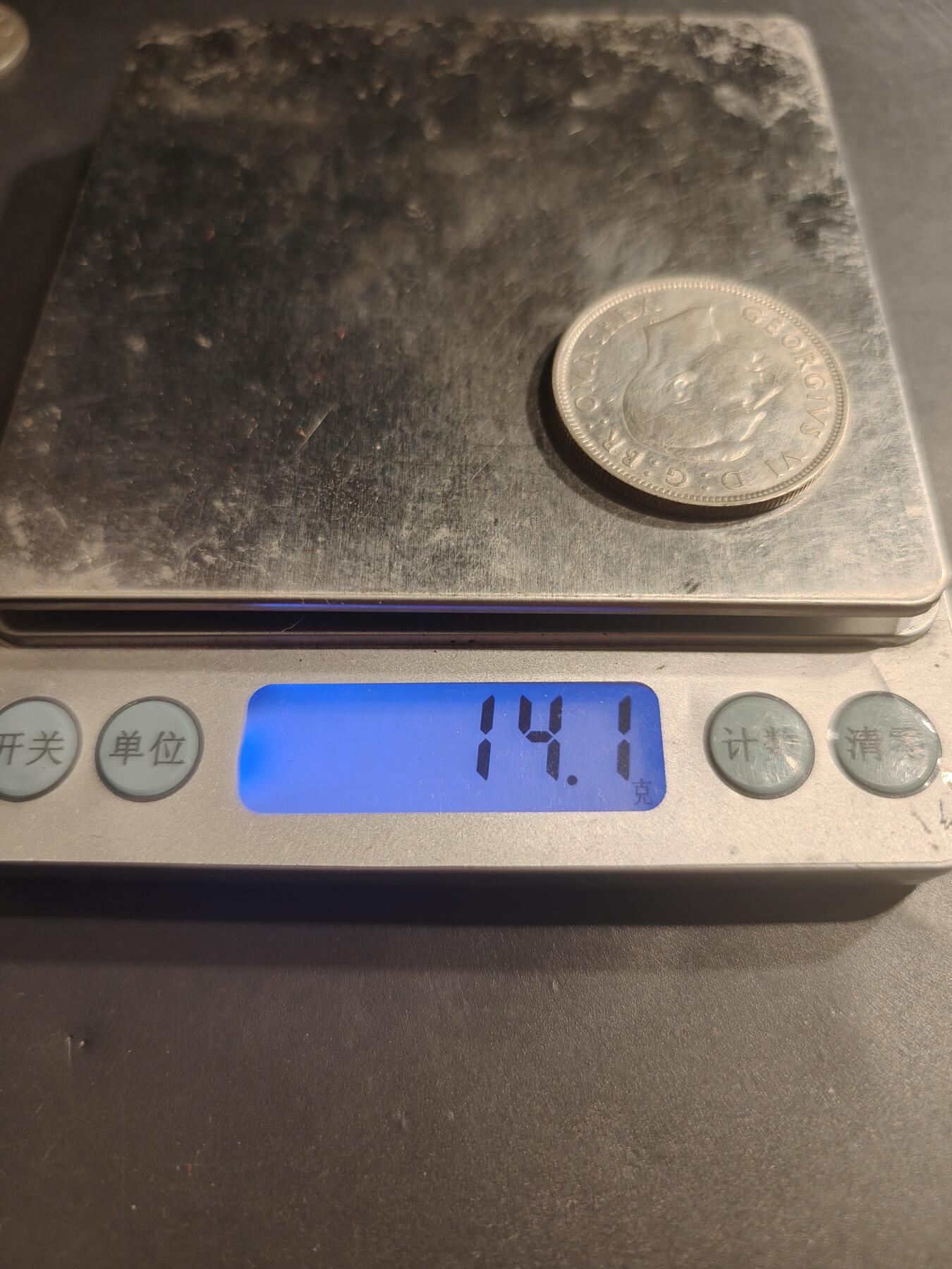 老王徽章第184期 英国1938年半克朗银币    500银    14.1g