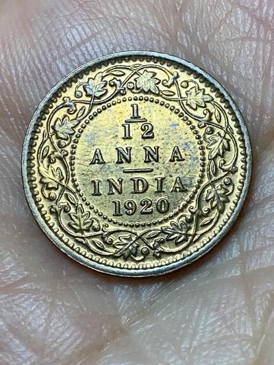 2026年第三十一场(总第二百场)英国一线回流散币新春特拍第三场(免佣金) - 原光好品–英属印度1920年1/12安娜(乔治五世时期，c版加尔各答造)