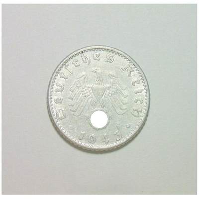 德国第三帝国1943年D版50芬尼 极美品 - 德国第三帝国1943年D版50芬尼 极美品