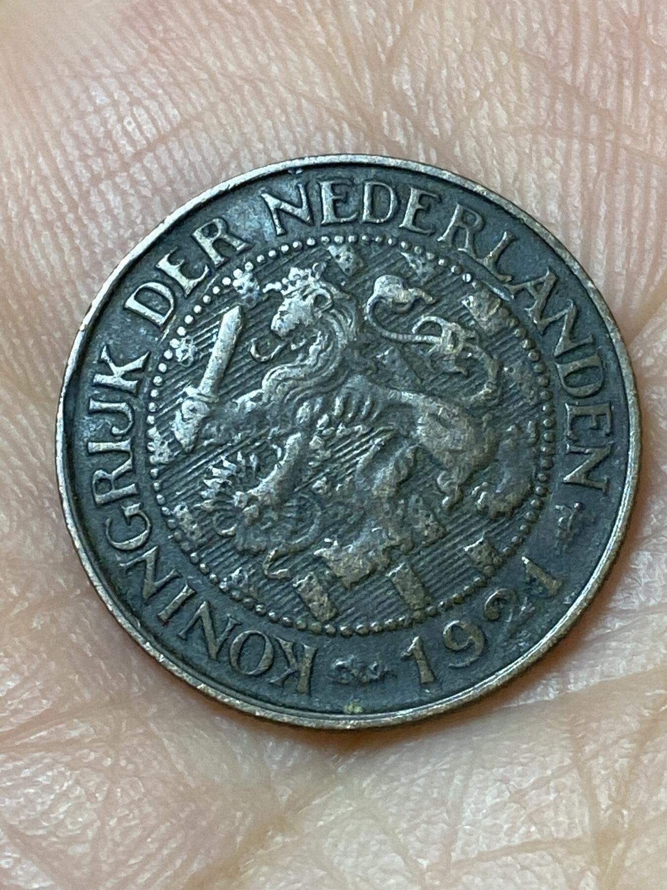 2026年第三十一场(总第二百场)英国一线回流散币新春特拍第三场(免佣金) 荷兰🇳🇱1921年1分(威廉明娜女王，Seahorse –海马标)