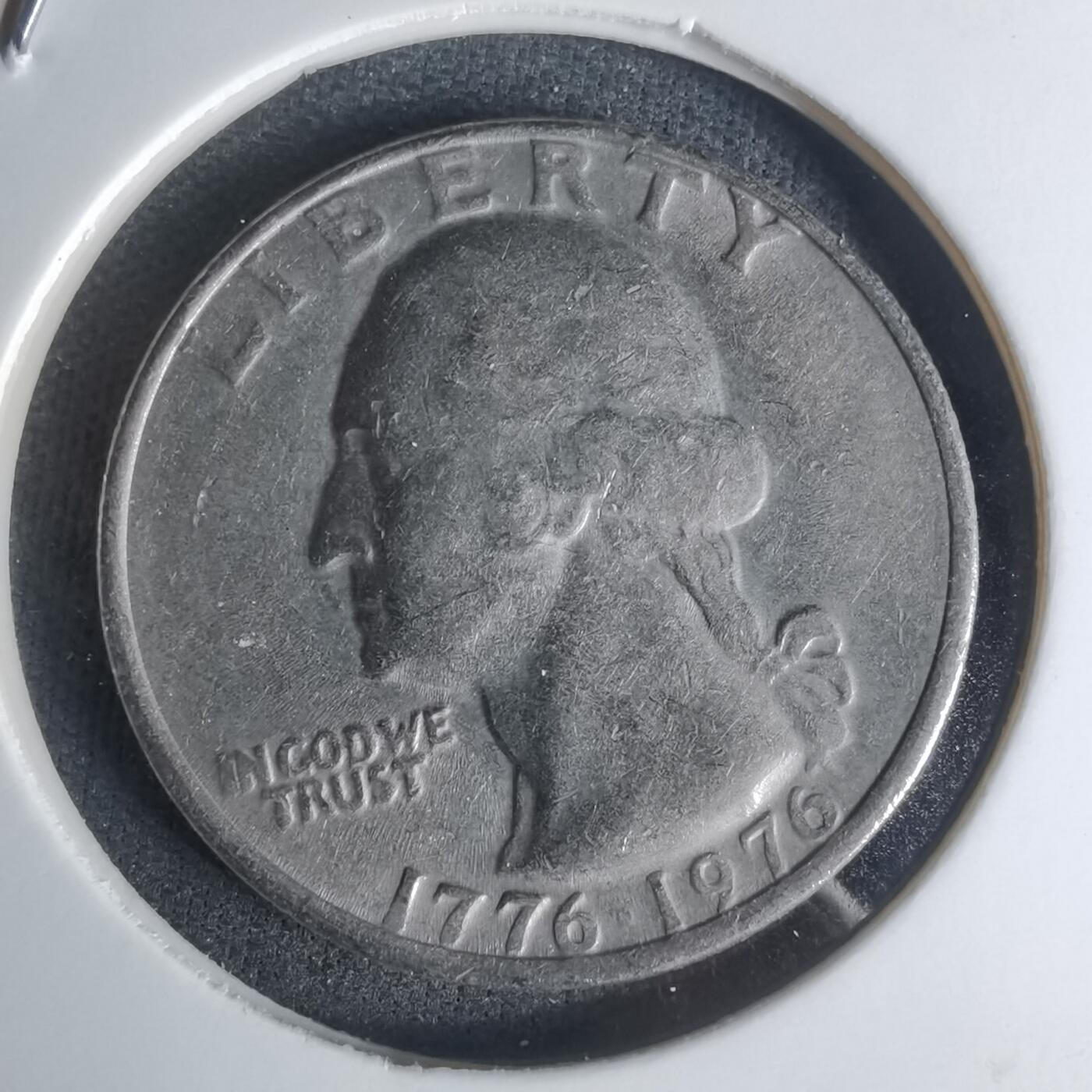 沼泽如烟--第1003场 美国1976年25分纪念币