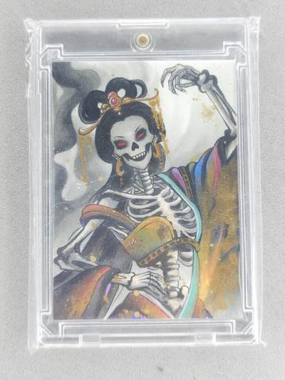 买就送PR！！龙虎卡牌-七六场（满200元包邮，无佣金，每周六结拍，欢迎送拍） - 【亲签】手绘卡 白骨夫人 画师:嗯哼