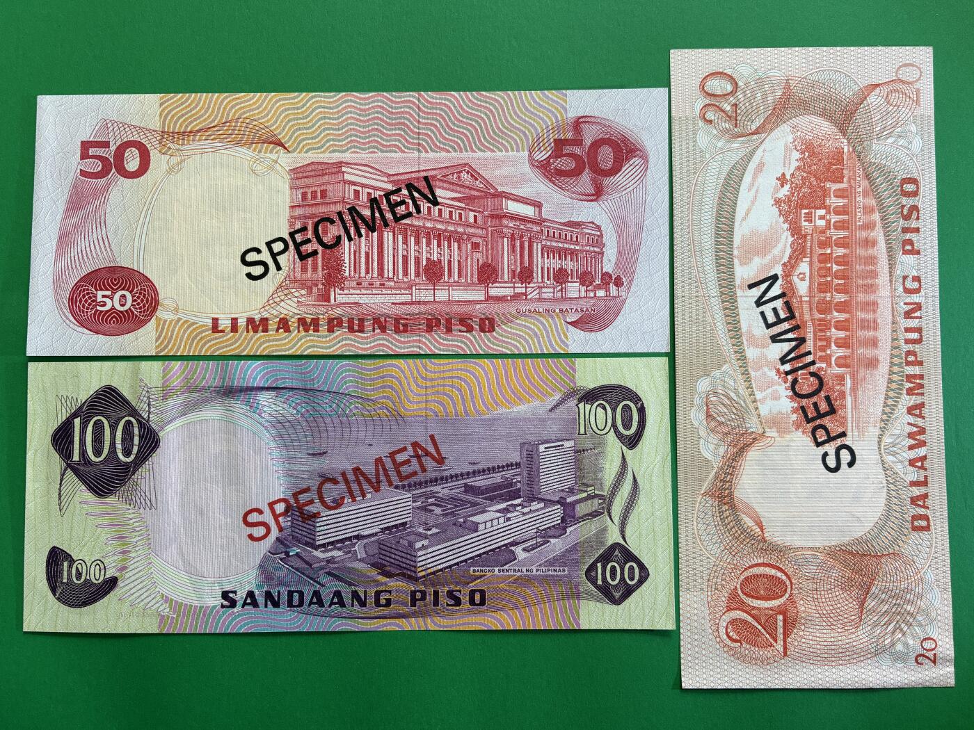 咖啡豆•收藏 2026年Mar_1st世界各国纸币样票拍卖 菲律宾 2-100比索 外国纸币样票 全新UNC同号 6枚一套