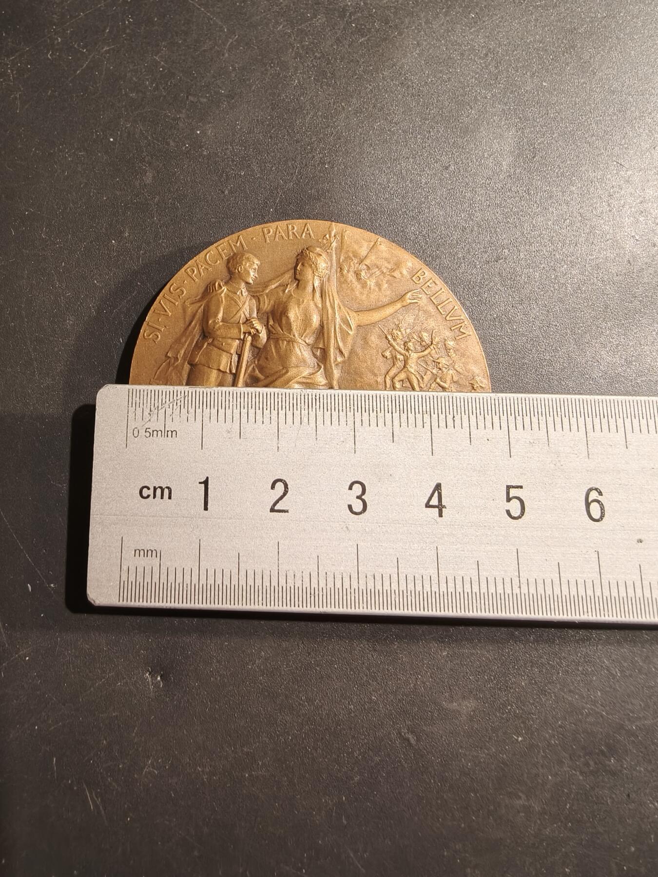 老王徽章第184期 法国战争部战争准备大铜章     原盒     直径50mm    重量63.7g