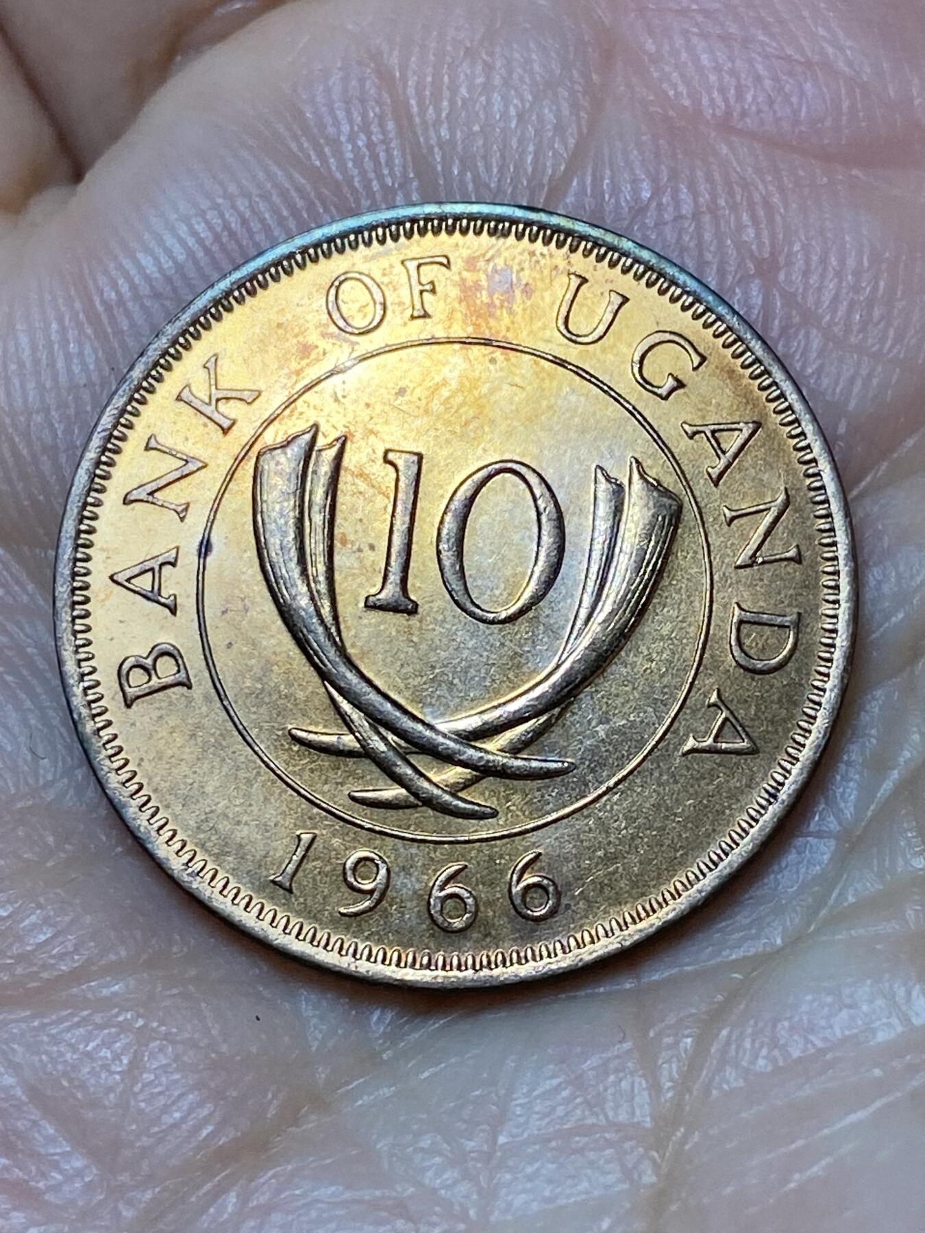 2026年第三十一场(总第二百场)英国一线回流散币新春特拍第三场(免佣金) 好品–乌干达🇺🇬1966年10分(独立后首套首发年)