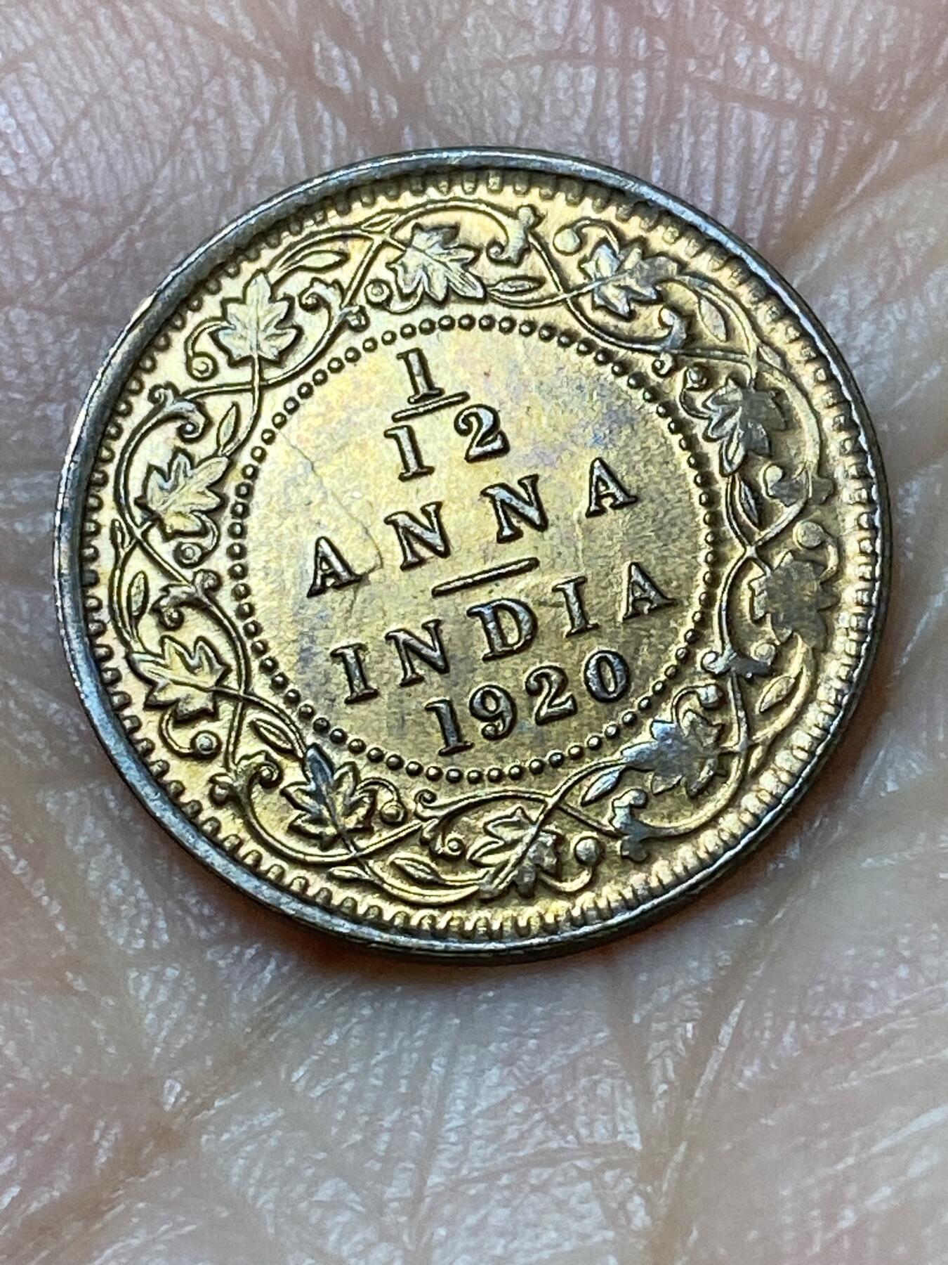 2026年第三十一场(总第二百场)英国一线回流散币新春特拍第三场(免佣金) 原光好品–英属印度1920年1/12安娜(乔治五世时期，c版加尔各答造)