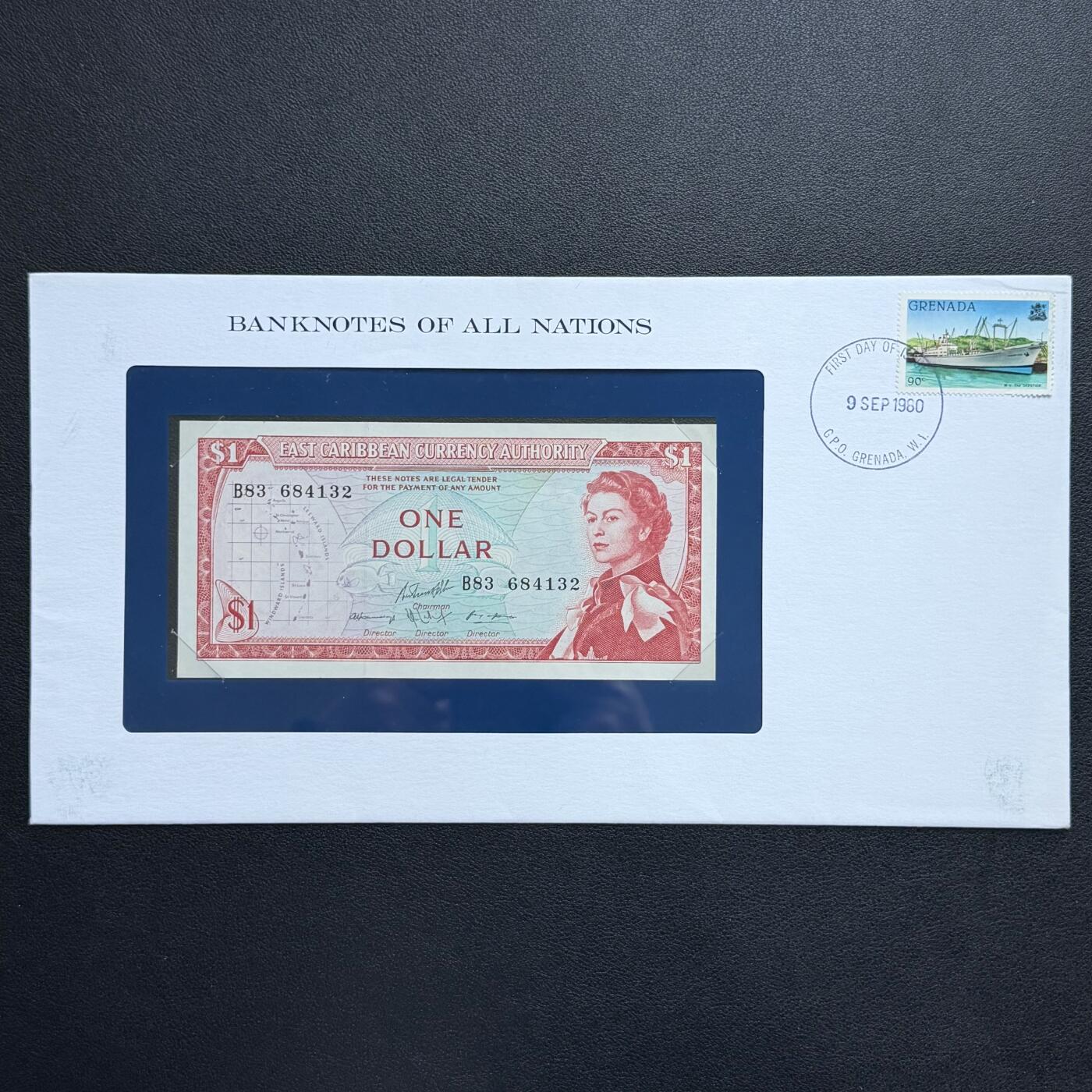 ＜星葵🌻钱币社＞非全新纸币场第70期·3月1日发货 〈邮币封〉东加勒比1965年戎装女王1元纸币