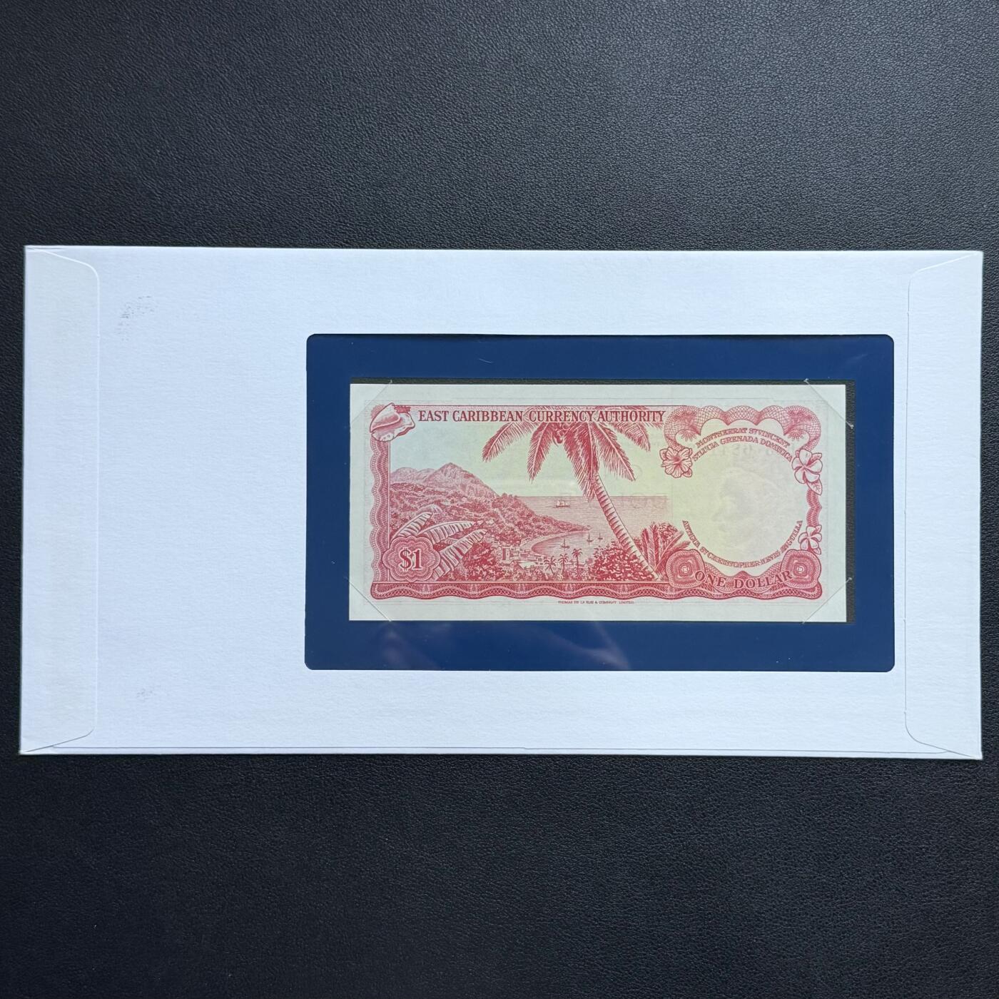 ＜星葵🌻钱币社＞非全新纸币场第70期·3月1日发货 〈邮币封〉东加勒比1965年戎装女王1元纸币