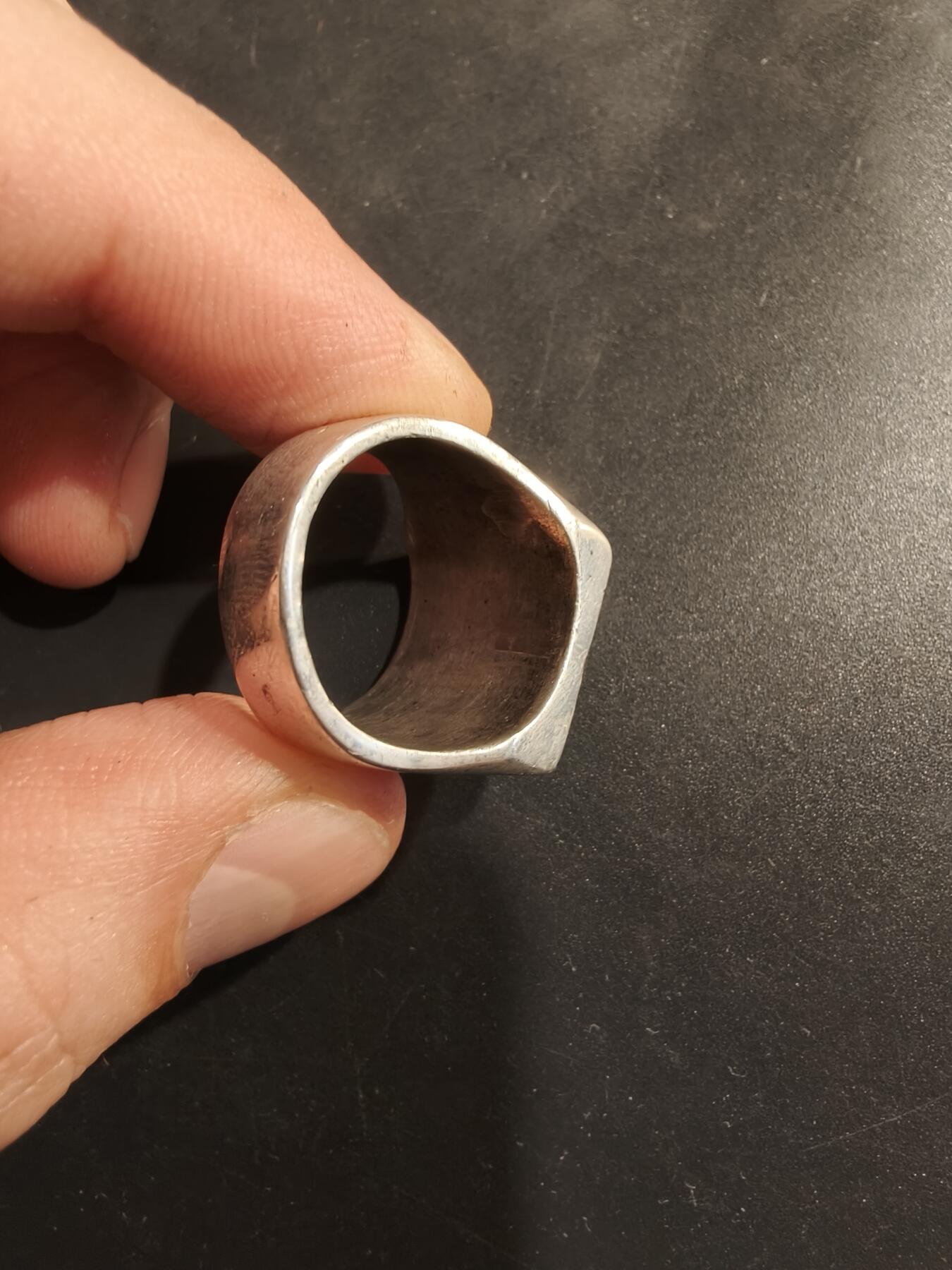 老王徽章第184期 法国银戒指    螃蟹银标    18.1g