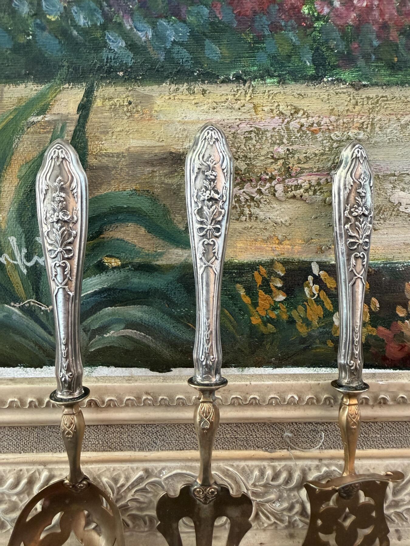 海外回流春节专场（三） 法国回流19世纪银餐具（左起：16.2cm，17.2cm，16cm，共计89.4g，无银标）