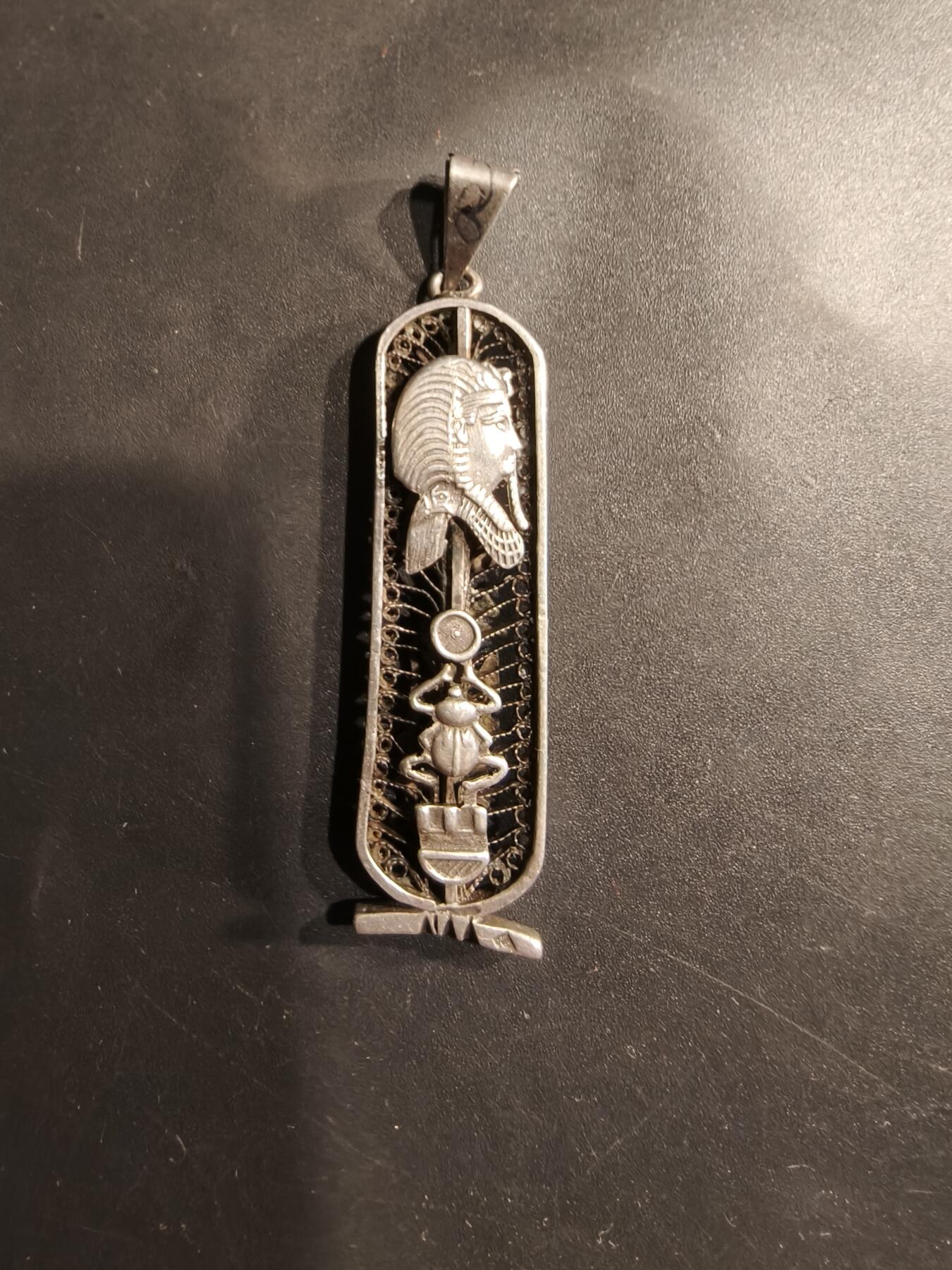 老王徽章第184期 埃及风格925银项链挂坠    8.2g