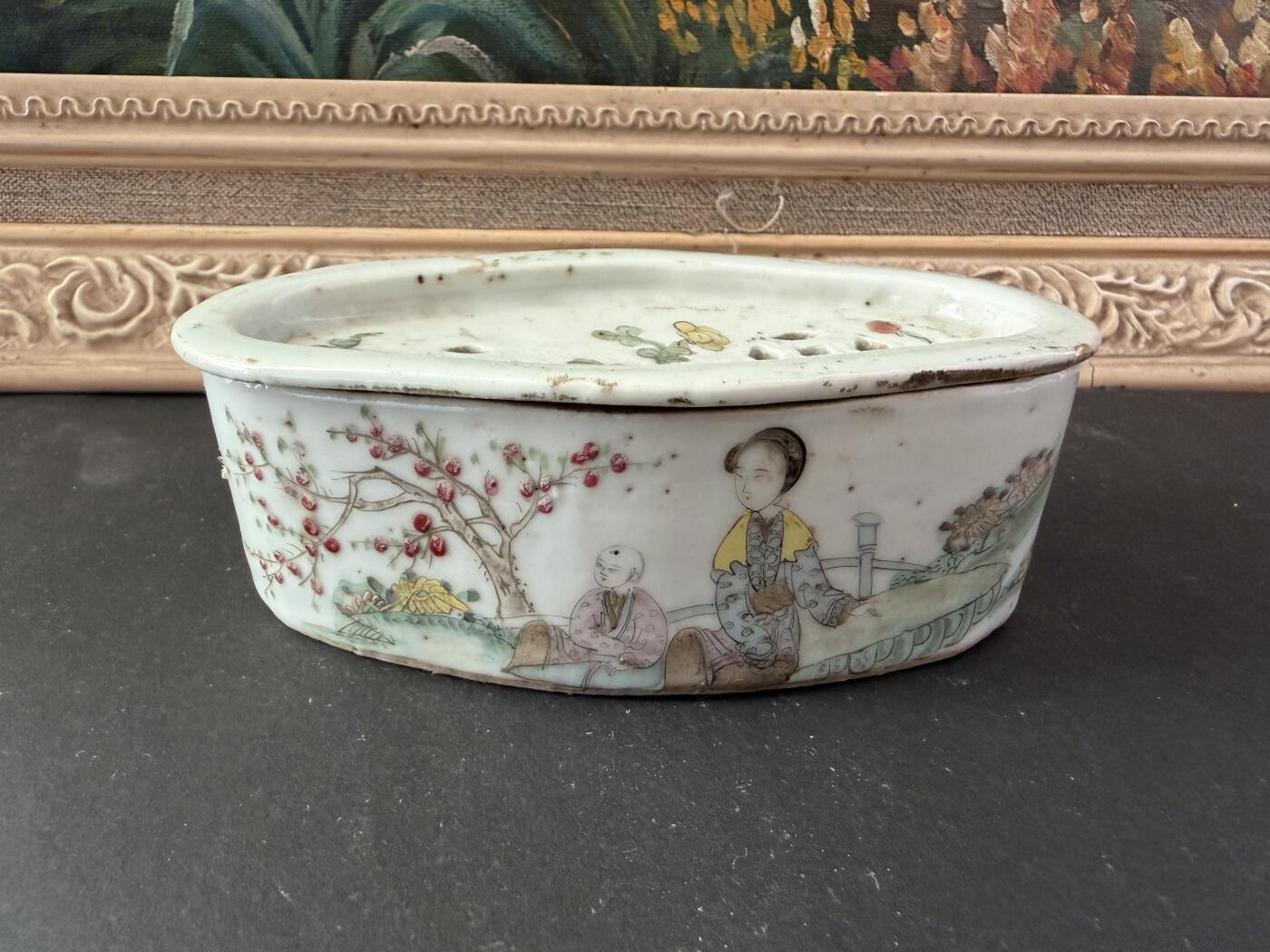 海外回流春节专场（三） 法国回流民国刨花缸（品相好，无磕碰冲线）