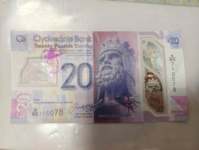 春节钱币瓷器清货捡漏拍场 - 苏格兰20镑如图