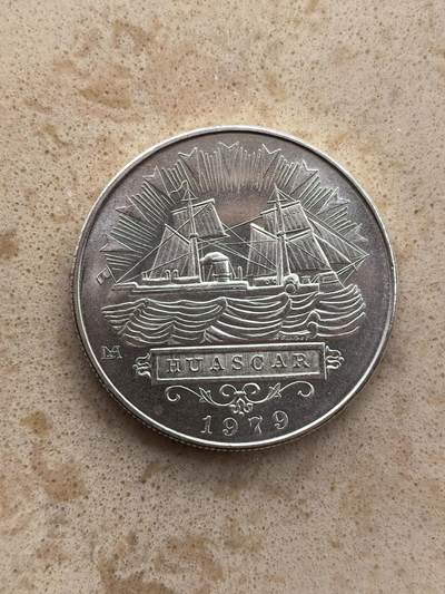 道一币馆币章第一百六十七场 - 秘鲁1979年伊基克海战百年5000索尔纪念银币 31.1g 925S 