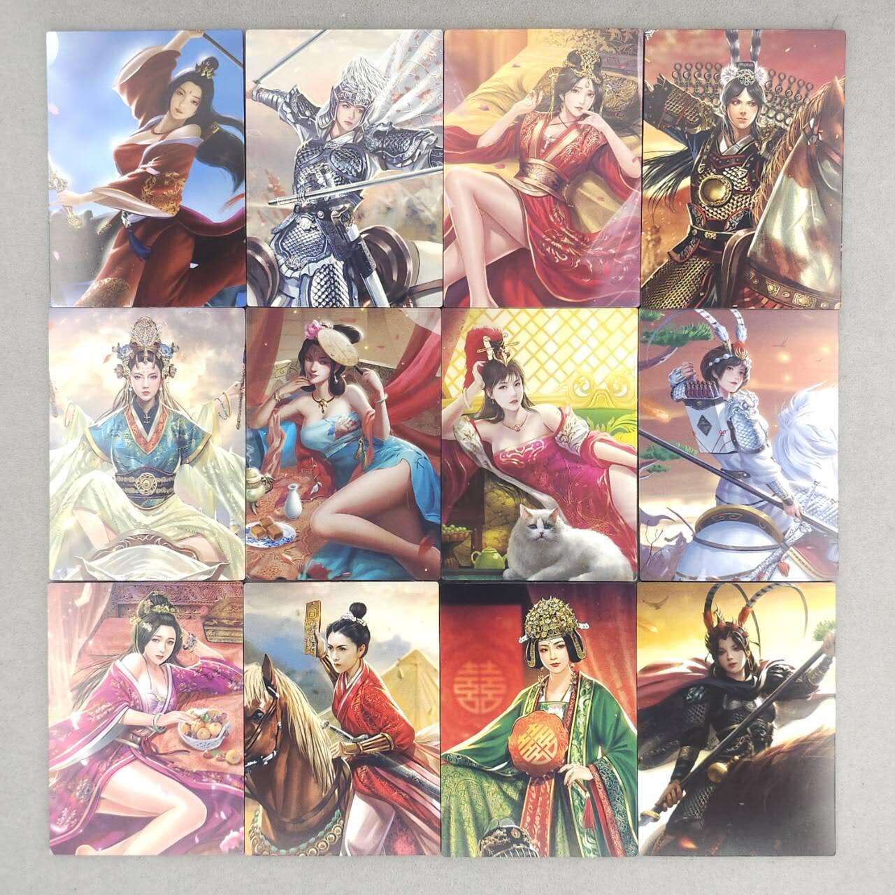 买就送PR！！龙虎卡牌-七六场（满200元包邮，无佣金，每周六结拍，欢迎送拍） 光栅变换卡12张 苍海承风满江红 女性角色 (变换清凉)