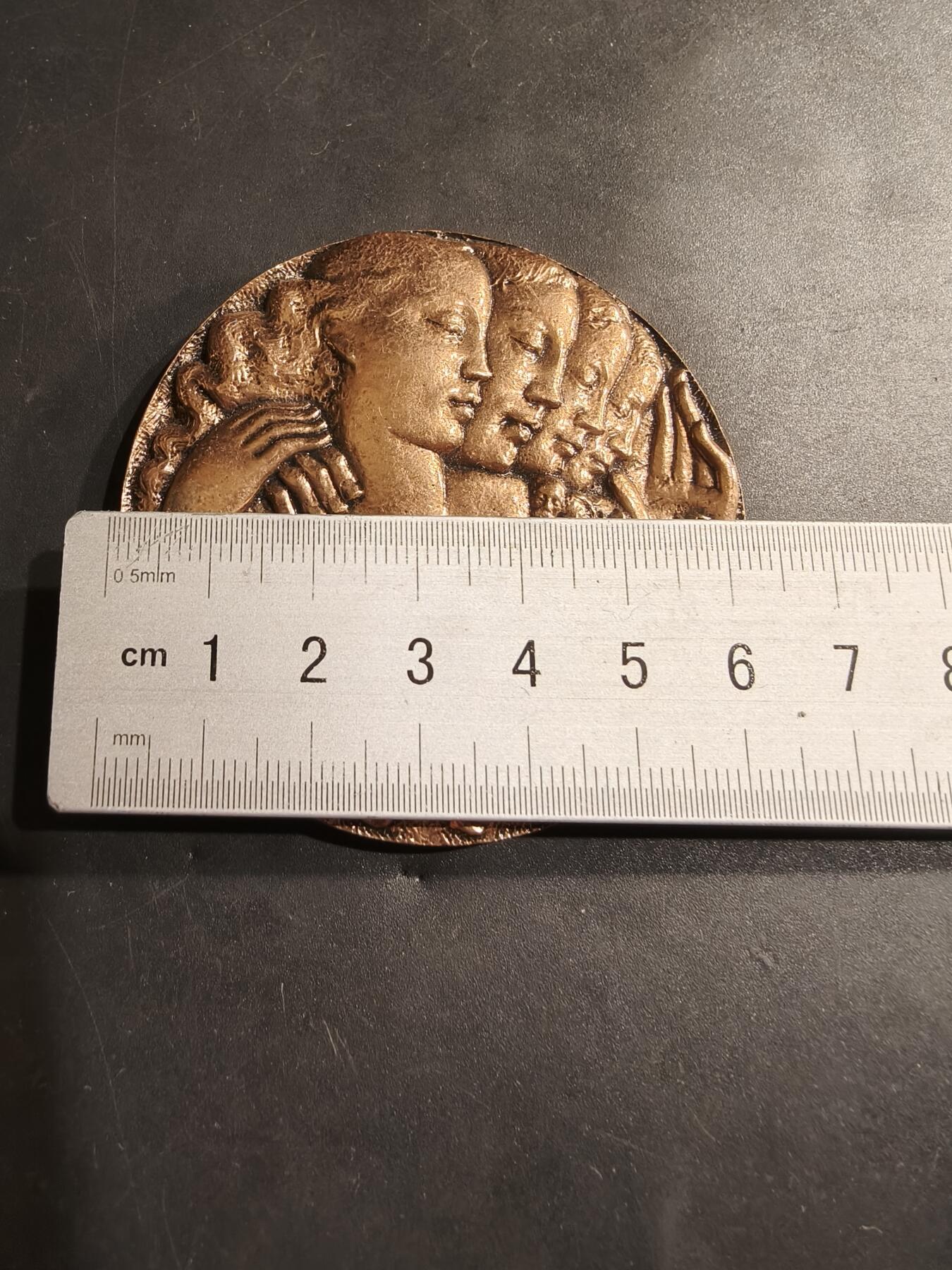 老王徽章第184期 法国勃艮第-弗朗什-孔泰地区社会保障制度成立50周年大铜章    直径64mm    重量173.8g 直径