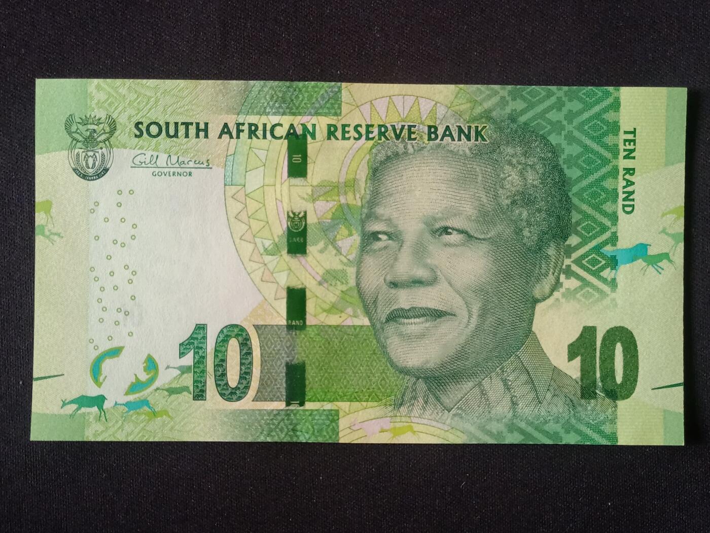 【游宝拍卖】丙午马年第5期 南非-10兰特【曼德拉版 全新UNC】