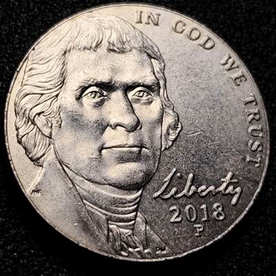 泉币菌-第197场- 新年快乐 新年第5场 本场拍品多 请提前出价 -  美国2018年5美分纪念币 杰斐逊 及 故居蒙蒂塞洛庄园 21mm