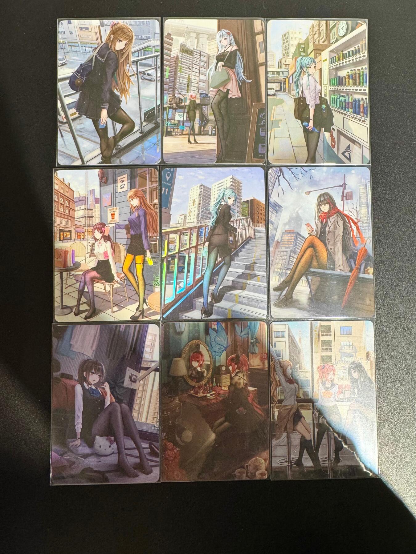 NO.25.5 好又多妹卡大赏，新店点关注不迷路！每周一站式配齐，方便凑单！（周6晚9点截拍，卖家送拍0抽成！） 黑丝JK 1套9张 彩闪