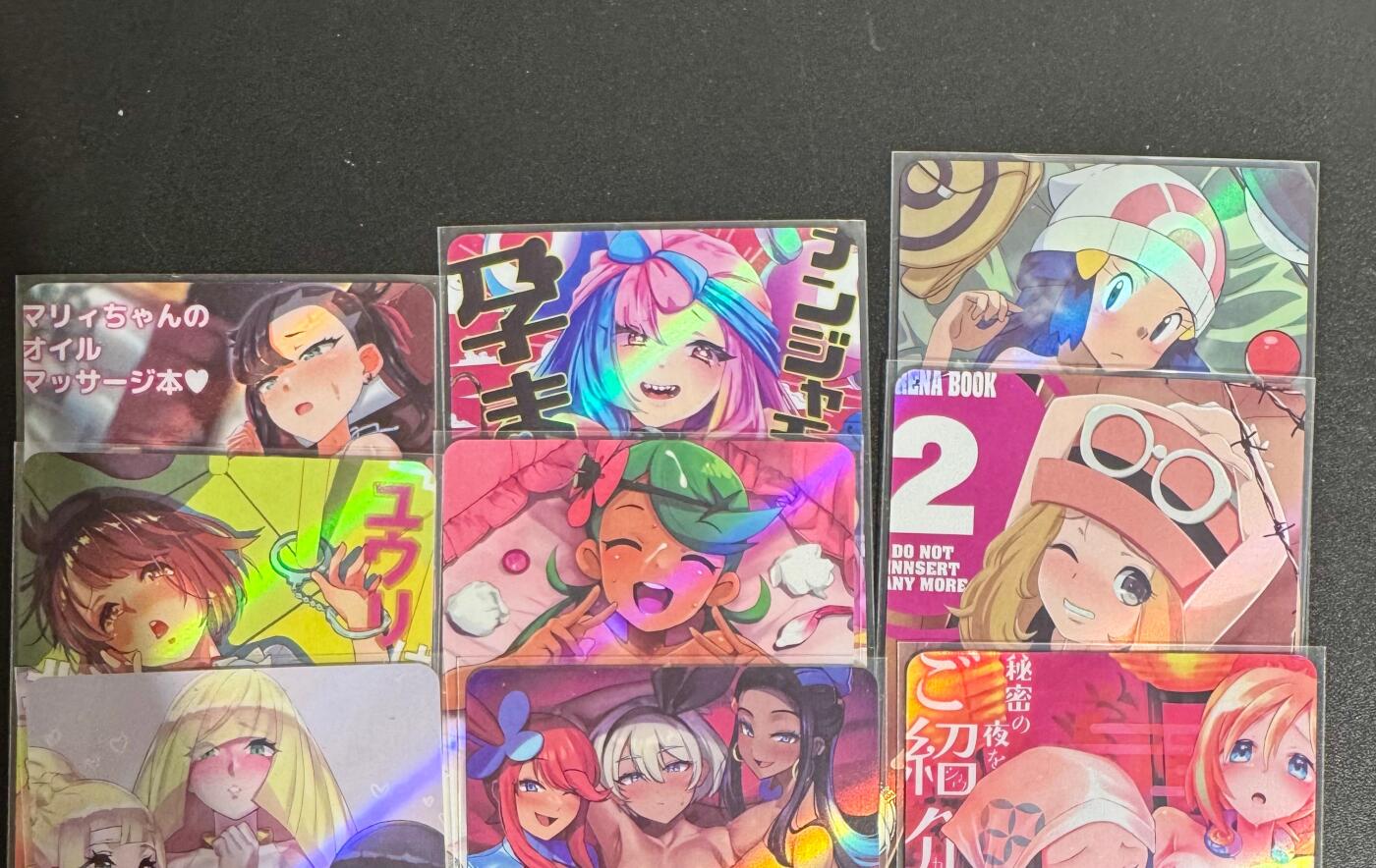 NO.25.5 好又多妹卡大赏，新店点关注不迷路！每周一站式配齐，方便凑单！（周6晚9点截拍，卖家送拍0抽成！） 精灵宝可梦 艺术卡 女角色 1套9张 彩闪