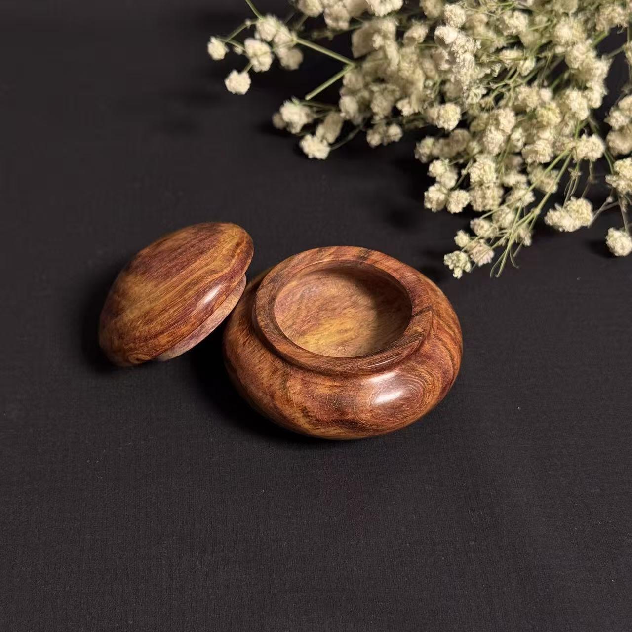 零元拍：海南黄花梨 手把件 品香罐，尺寸约：4×5.8CM 