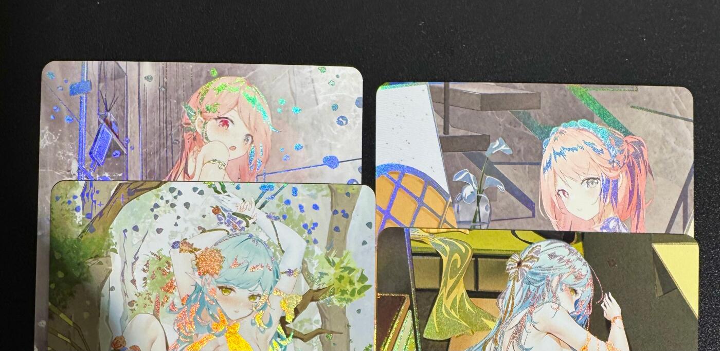 NO.25.5 好又多妹卡大赏，新店点关注不迷路！每周一站式配齐，方便凑单！（周6晚9点截拍，卖家送拍0抽成！） 鸡腿卡牌 闻姬起舞02 4张 彩闪